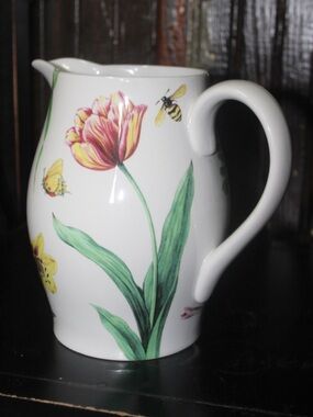 Vintage English Floral Ceramic pitcher by Spode for Williams Sonoma 2006 58 oz